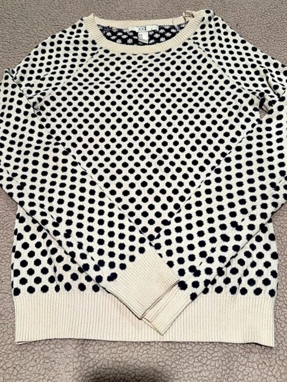 XXI Polka Dot Crewneck Sweater - S